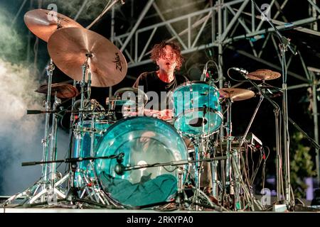 Italie 25 août 2023 Bud Spencer Blues explosion en direct à Bergamo NXT Station © Andrea Ripamonti / Alamy Banque D'Images