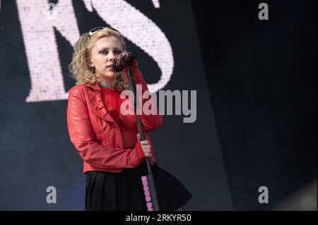 Portsmouth, Royaume-Uni. 26 août 2023. Pale Waves joue en direct au Victorious Festival 2023. Cristina Massei/Alamy Live News Banque D'Images