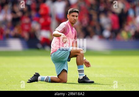 Gonzalo Montiel de Nottingham Forest lors du match de Premier League à Old Trafford, Manchester. Date de la photo : Samedi 26 août 2023. Banque D'Images