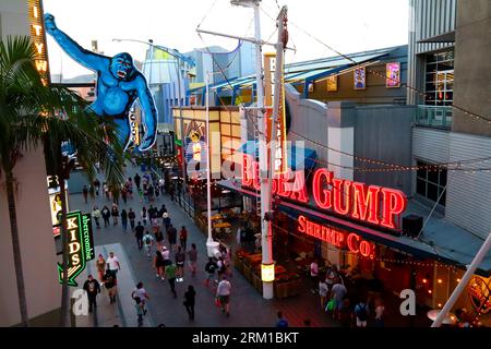 Universal City Hollywood, Californie : Bubba Gump Shrimp Company Restaurant and Market, restaurant de fruits de mer américain sur CityWalk à Universal Studios Banque D'Images