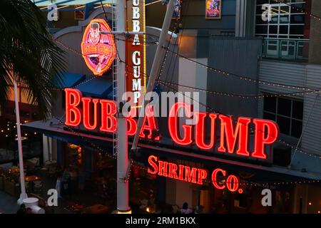 Universal City Hollywood, Californie : Bubba Gump Shrimp Company Restaurant and Market, restaurant de fruits de mer américain sur CityWalk à Universal Studios Banque D'Images