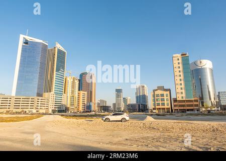 Développement de la ville Bahreïn. Développement urbain à Bahreïn. Construit des bâtiments résidentiels à Seef Bahrain Banque D'Images