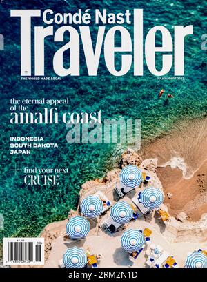 Couverture du numéro de juillet/août 2023 du magazine 'Conde Nast Traveler', États-Unis Banque D'Images