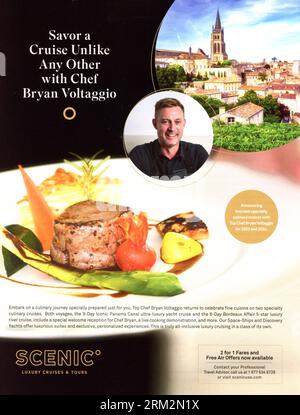 Magazine 'Conde Nast Traveler' juillet/août 2023 publication publicitaire, États-Unis Banque D'Images