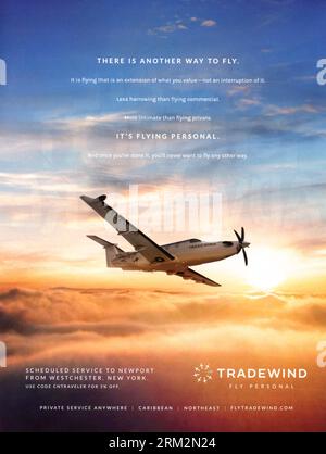 Magazine 'Conde Nast Traveler' juillet/août 2023 publication publicitaire, États-Unis Banque D'Images