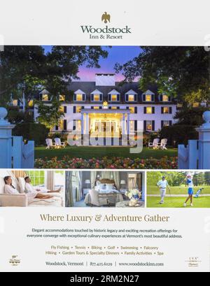 Magazine 'Conde Nast Traveler' juillet/août 2023 publication publicitaire, États-Unis Banque D'Images