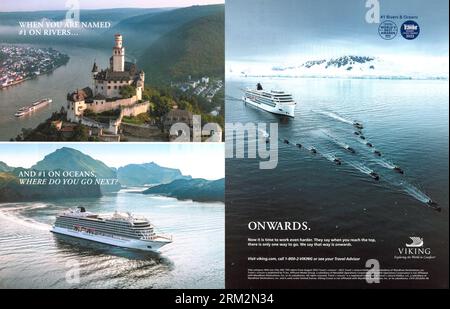 Magazine 'Conde Nast Traveler' juillet/août 2023 publication publicitaire, États-Unis Banque D'Images