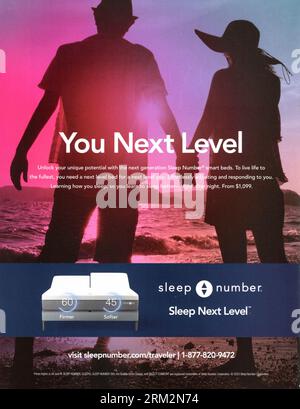 Magazine 'Conde Nast Traveler' juillet/août 2023 publication publicitaire, États-Unis Banque D'Images