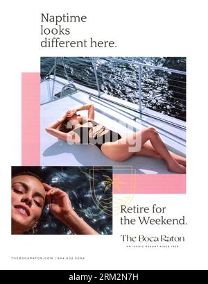 Magazine 'Conde Nast Traveler' juillet/août 2023 publication publicitaire, États-Unis Banque D'Images