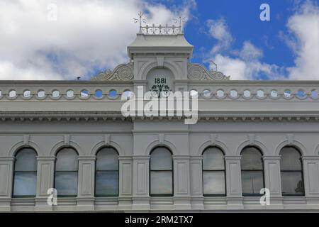 884 façade d'un bâtiment de style Renaissance érigé en 1881 sur Lydiard Street sud. Ballarat-Australie. Banque D'Images