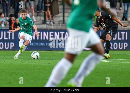Lommel, Belgique. 26 août 2023. Zalan Vancsa (30 ans) de Lommel photographié lors d'un match de football entre SK Lommel et KMSK Deinze lors de la troisième journée de la Challenger Pro League pour le 2023-2024 le 26 août 2023 à Lommel, Belgique. Crédit : Sportpix/Alamy Live News Banque D'Images
