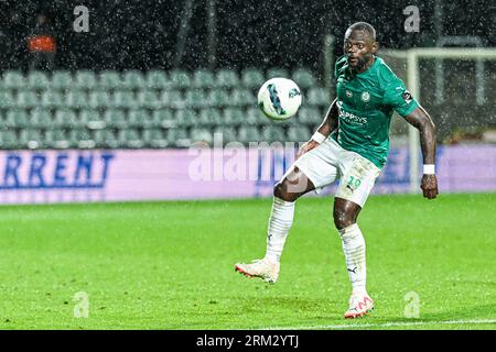 Lommel, Belgique. 26 août 2023. Igor Vetokele (10 ans) de Lommel photographié lors d'un match de football entre SK Lommel et KMSK Deinze lors de la troisième journée de la Challenger Pro League pour le 2023-2024 le 26 août 2023 à Lommel, Belgique. Crédit : Sportpix/Alamy Live News Banque D'Images