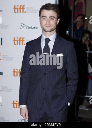 Bildnummer : 60447087 Datum : 07.09.2013 Copyright : imago/Xinhua Daniel Radcliffe assiste à la première mondiale du film The F Word lors du 38e Festival international du film de Toronto au Ryerson Theatre de Toronto, Canada, le 7 septembre 2013. (Xinhua/Zou Zheng) (yc) CANADA-TORONTO-FILM FESTIVAL- THE F WORD PUBLICATIONxNOTxINxCHN Entertainment People xas x0x 2013 hoch Premiumd 60447087 Date 07 09 2013 Copyright l'acteur Imago XINHUA Daniel Radcliffe assiste à la première mondiale du film The F Word lors du 38e Festival international du film de Toronto AU Ryerson Theatre à Toronto Canada le 7 septembre Banque D'Images