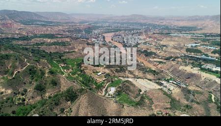 Yongjing, CHINE - 24 JUILLET 2023 - le comté de Yongjing est situé sur la plaine alluviale du fleuve jaune à Yongjing, province du Gansu, Chine, juillet Banque D'Images