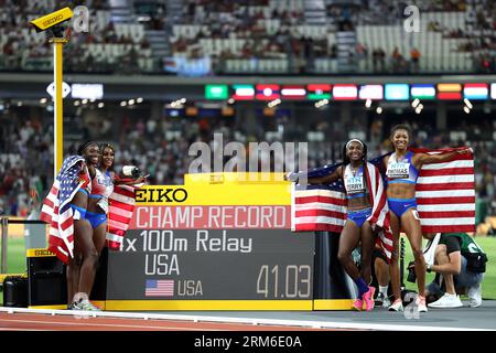 Gabrielle THOMAS, Sha'Carri Richardson,Twanisha TERRY,Tamari DAVISavec ...