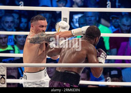 Wroclaw, Pologne. 26 août 2023. Combat poids lourds entre Oleksandr Usyk et Daniel Dubois au Stadion Wroclaw le 26 août 2023 à Wroclaw, Pologne.(photo de Pawel Andrachiewicz/PressFocus/Sipa USA) crédit : SIPA USA/Alamy Live News Banque D'Images