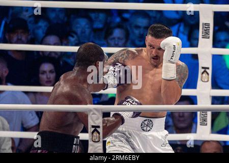 Wroclaw, Pologne. 26 août 2023. Combat poids lourds entre Oleksandr Usyk et Daniel Dubois au Stadion Wroclaw le 26 août 2023 à Wroclaw, Pologne.(photo de Pawel Andrachiewicz/PressFocus/Sipa USA) crédit : SIPA USA/Alamy Live News Banque D'Images