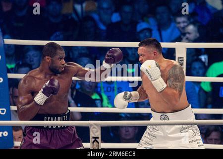 Wroclaw, Pologne. 26 août 2023. Combat poids lourds entre Oleksandr Usyk et Daniel Dubois au Stadion Wroclaw le 26 août 2023 à Wroclaw, Pologne.(photo de Pawel Andrachiewicz/PressFocus/Sipa USA) crédit : SIPA USA/Alamy Live News Banque D'Images