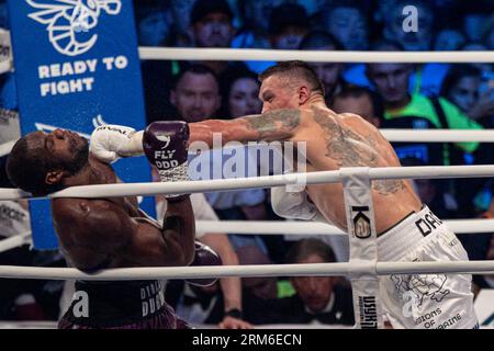 Wroclaw, Pologne. 26 août 2023. Combat poids lourds entre Oleksandr Usyk et Daniel Dubois au Stadion Wroclaw le 26 août 2023 à Wroclaw, Pologne.(photo de Pawel Andrachiewicz/PressFocus/Sipa USA) crédit : SIPA USA/Alamy Live News Banque D'Images