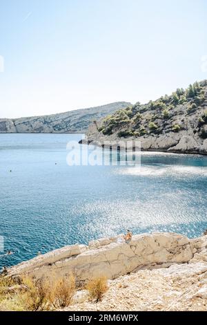 Calanque Sugiton, Marseille, France Banque D'Images