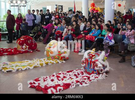 TORONTO, (Xinhua) -- les gens regardent la performance lors de la célébration du nouvel an chinois 2014 au Markham Civic Centre à Markham, dans la région du Grand Toronto, Canada, le 1 février 2014. (Xinhua/Zou Zheng)(axy) CANADA-TORONTO-CHINESE NEW YEAR CELEBRATION PUBLICATIONxNOTxINxCHN Toronto célébrités XINHUA Watch performance lors de la célébration du nouvel an chinois 2014 AU Markham Civic Centre dans la région du Grand Toronto Canada février 1 2014 XINHUA Zou Zheng axy Canada Toronto Chinese New Year Celebration PUBLICATIONxNOTxNOTxINxINxCHN Banque D'Images