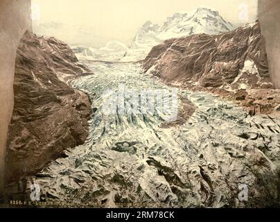 Glaciers artificiels, jardin des glaciers, Lucerne, Suisse 1890. Banque D'Images