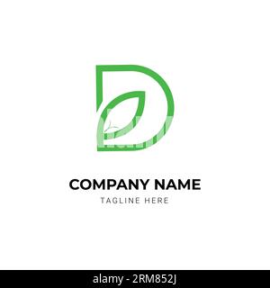 Laisse le modèle de conception de logo de lettre Illustration de Vecteur