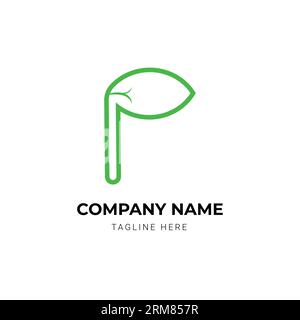 Laisse le modèle de conception de logo de lettre Illustration de Vecteur