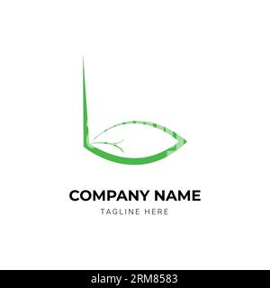 Laisse le modèle de conception de logo de lettre Illustration de Vecteur