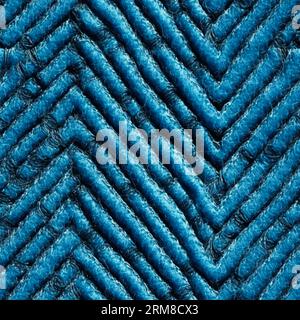 Chenille blue textile Cloth texture Banque D'Images
