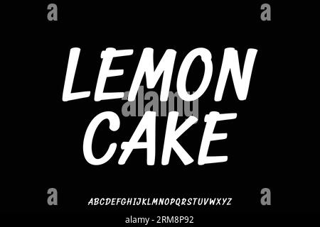 Vecteur de police d'affichage d'alphabet incliné arrondi ludique. Style typographique d'écriture mignon Illustration de Vecteur