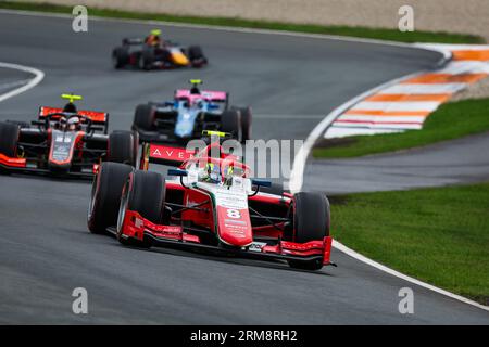 08 BEARMAN Oliver (gbr), Prema Racing, Dallara F2, action lors de la 11e manche du Championnat FIA de Formule 2 2023 du 25 au 28 août 2023 sur le circuit de Zandvoort, à Zandvoort, pays-Bas Banque D'Images