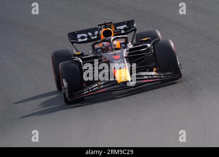 Max Verstappen de Red Bull Racing lors du Grand Prix des pays-Bas au circuit de Zandvoort CM.com, pays-Bas. Date de la photo : dimanche 27 août 2023. Banque D'Images