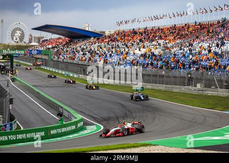 08 BEARMAN Oliver (gbr), Prema Racing, Dallara F2, action lors de la 11e manche du Championnat FIA de Formule 2 2023 du 25 au 28 août 2023 sur le circuit de Zandvoort, à Zandvoort, pays-Bas Banque D'Images