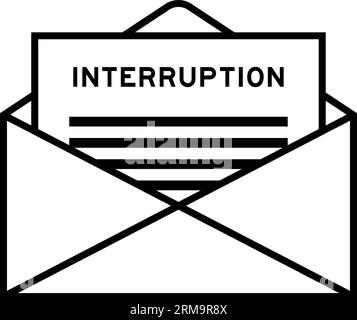 Enveloppe et lettre signe avec interruption de mot comme titre Illustration de Vecteur