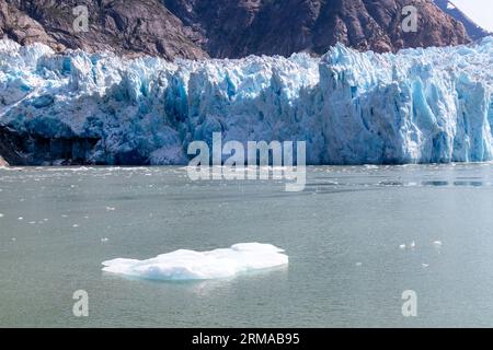 Fjord Tracey Arm, glacier South Sawyer, Alaska Banque D'Images