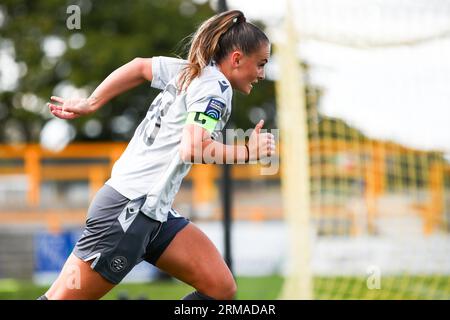 Londres, Royaume-Uni. 27 août 2023. Lily Woodham (28 Reading) lors du match de championnat de Barclays FA Womens entre Crystal Palace et Reading au VBS Community Stadium. Crédit : Liam Asman/Alamy Live News Banque D'Images