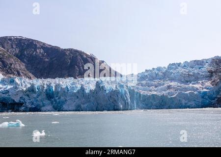 Fjord Tracey Arm, glacier South Sawyer, Alaska Banque D'Images