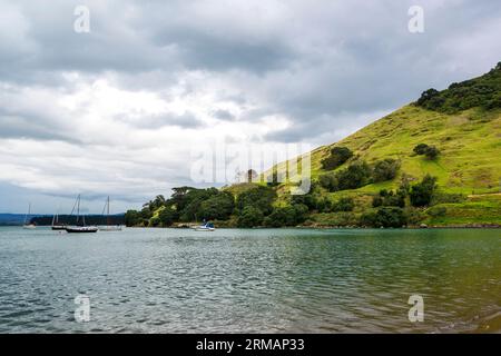 Mont Maunganui, réserve historique de Mauao, baie de Plenty, port de Tauranga, Nouvelle-Zélande Banque D'Images