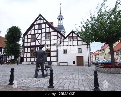 Ancien hôtel de ville de Nowe Warpno, Pologne Banque D'Images