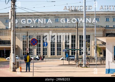 Gdynia Glowna Gare ferroviaire principale de Gdynia, Pologne, Europe, UE Banque D'Images