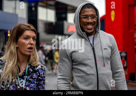 Zandvoort, pays-Bas. 24 août 2023. CIRCUIT ZANDVOORT, PAYS-BAS - 24 AOÛT : Anthony Joshua, lors du Grand Prix des pays-Bas au circuit Zandvoort le jeudi 24 août 2023 à Zandvoort, pays-Bas. (Photo de Michael Potts/Agence BSR) crédit : Agence BSR/Alamy Live News Banque D'Images