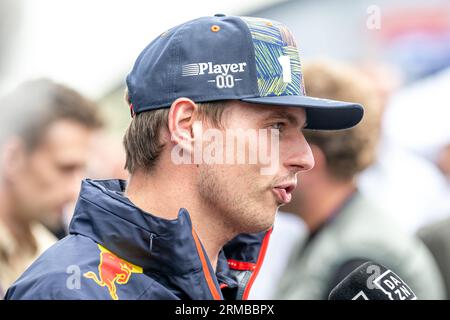 Zandvoort, pays-Bas. 24 août 2023. CIRCUIT ZANDVOORT, PAYS-BAS - 24 AOÛT : Max Verstappen, Red Bull Racing RB19 lors du Grand Prix des pays-Bas sur le circuit Zandvoort le jeudi 24 août 2023 à Zandvoort, pays-Bas. (Photo de Michael Potts/Agence BSR) crédit : Agence BSR/Alamy Live News Banque D'Images