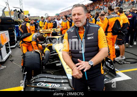 Zandvoort, pays Bas. 27 août 2023. BROWN Zak (usa), PDG de McLaren Racing, portrait lors du Grand Prix de Hollande Heineken de Formule 1 2023, 13e manche du Championnat du monde de Formule 1 2023 du 25 au 28 août 2023 sur le circuit de Zandvoort, à Zandvoort, pays-Bas - photo DPPI crédit : DPPI Media/Alamy Live News Banque D'Images