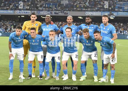 Naples, Italie. 27 août 2023. Entraînement Napoli pendant la Serie A entre SSC Napoli et US Sassuolo au Diego Armando Maradona Stadium Credit : Independent photo Agency/Alamy Live News Banque D'Images