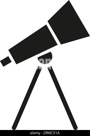 Télescope pour icône de classe d'astronomie Illustration de Vecteur