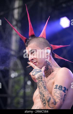 Groupe de punk italien de la Sad lors de leur concert au AMA Music Festival le 26 août 2023 à Romano dâ&#x80;&#x99;Ezzelino, Vicence, Italie. Banque D'Images