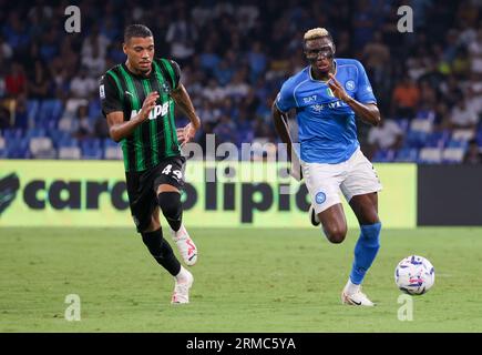 Naples, Campanie, Italie. 27 août 2023. 27/08/2023 Napoli, Stadio Diego Armando Maradona, incontro di calcio valevole per il campionato di serie A 2023/24 tra SSC Napoli vs US Sassuolo.In foto : Victor Osimhen de SSC Napoli (image de crédit : © Fabio Sasso/ZUMA Press Wire) USAGE ÉDITORIAL SEULEMENT! Non destiné à UN USAGE commercial ! Banque D'Images