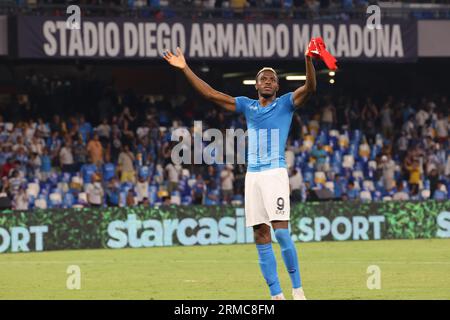 Naples, Campanie, Italie. 27 août 2023. 27/08/2023 Napoli, Stadio Diego Armando Maradona, incontro di calcio valevole per il campionato di serie A 2023/24 tra SSC Napoli vs US Sassuolo.In foto : Victor Osimhen de SSC Napoli (image de crédit : © Fabio Sasso/ZUMA Press Wire) USAGE ÉDITORIAL SEULEMENT! Non destiné à UN USAGE commercial ! Banque D'Images