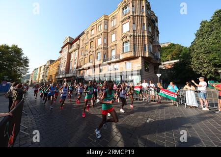 Budapest, Hongrie. 27 août 2023. Vue générale Athlétisme : Championnats du monde d'athlétisme Budapest 2023 Marathon masculin à Budapest, Hongrie . Crédit : Yohei Osada/AFLO SPORT/Alamy Live News Banque D'Images